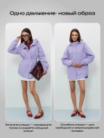 Ветровка с капюшоном удлиненная