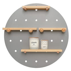 Полка настенная круглая 50см Bergenson Bjorn Shely светло-серая