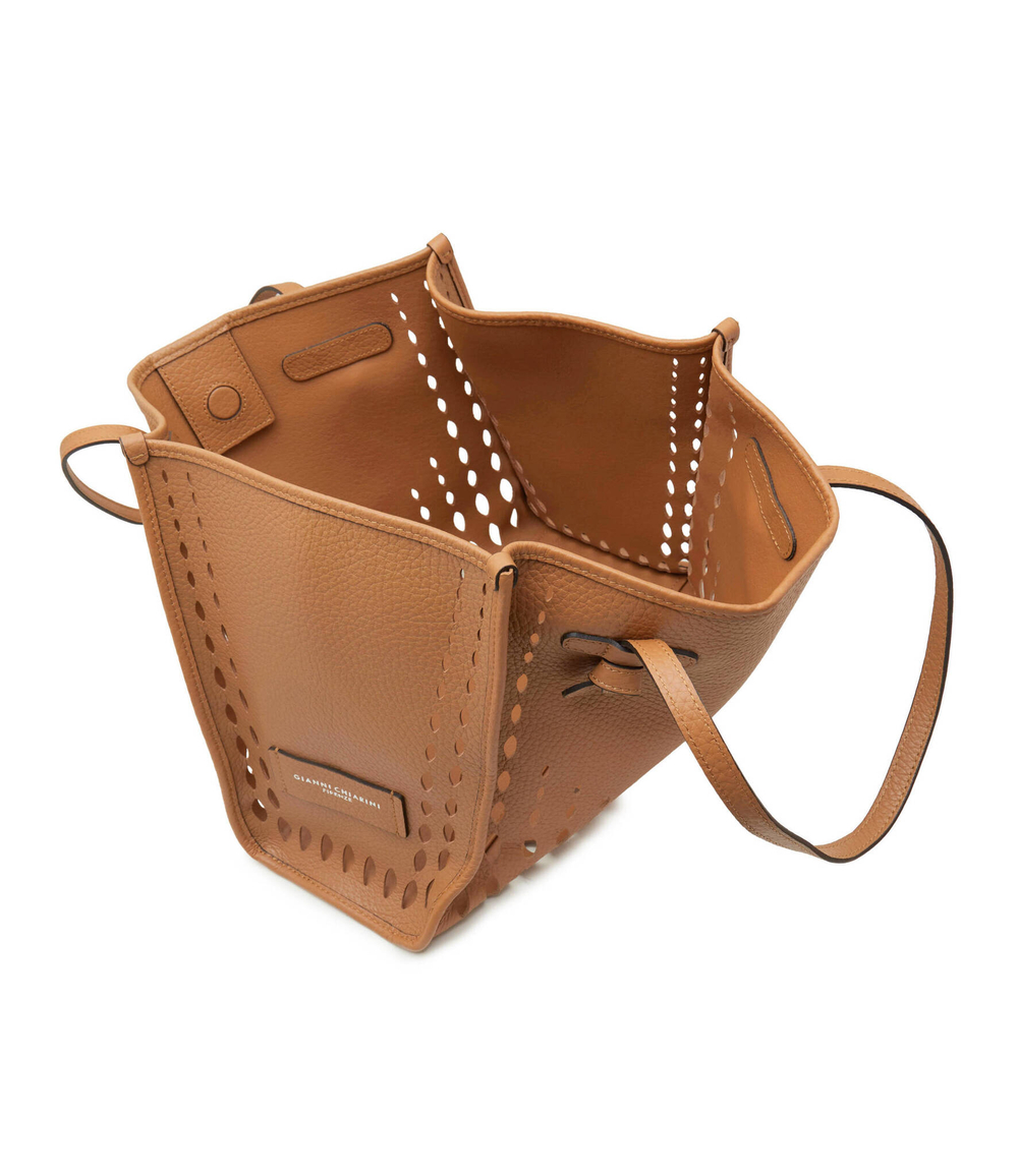 Кожаная сумка-шопер + поясная сумка GIANNI CHIARINI - коричневый(BS 10830 TKLFOR)