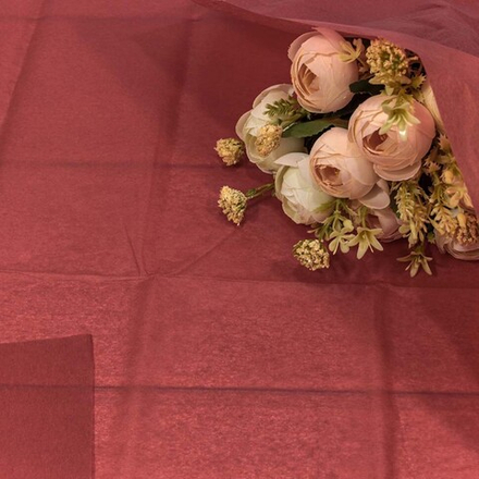 Упаковочная бумага, Тишью (0,5*0,65 м) Бордовый, 10 шт.