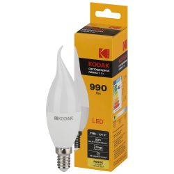 Лампа светодиодная Kodak LED BXS-11W-830-E14 K 11Вт свеча на ветру теплый белый свет Е14 | Kodak