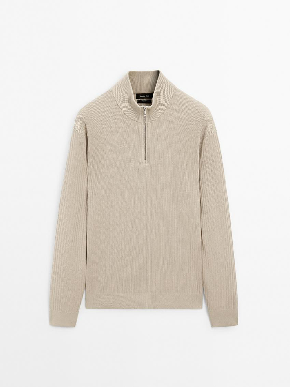 Massimo Dutti Свитер с воротником-стойкой, дымчатый