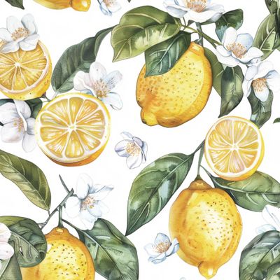 Акварельные лимоны