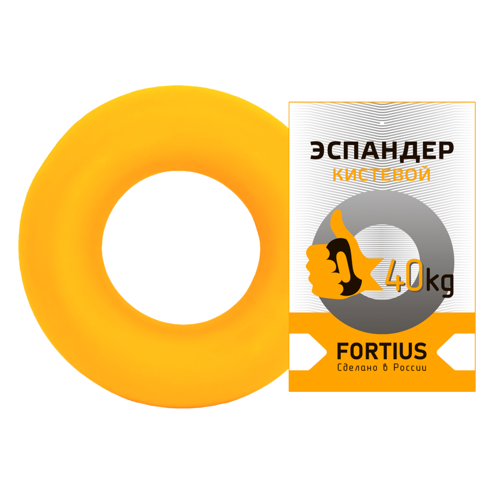 Эспандер кистевой &quot;Fortius&quot; 40 кг (жёлтый)