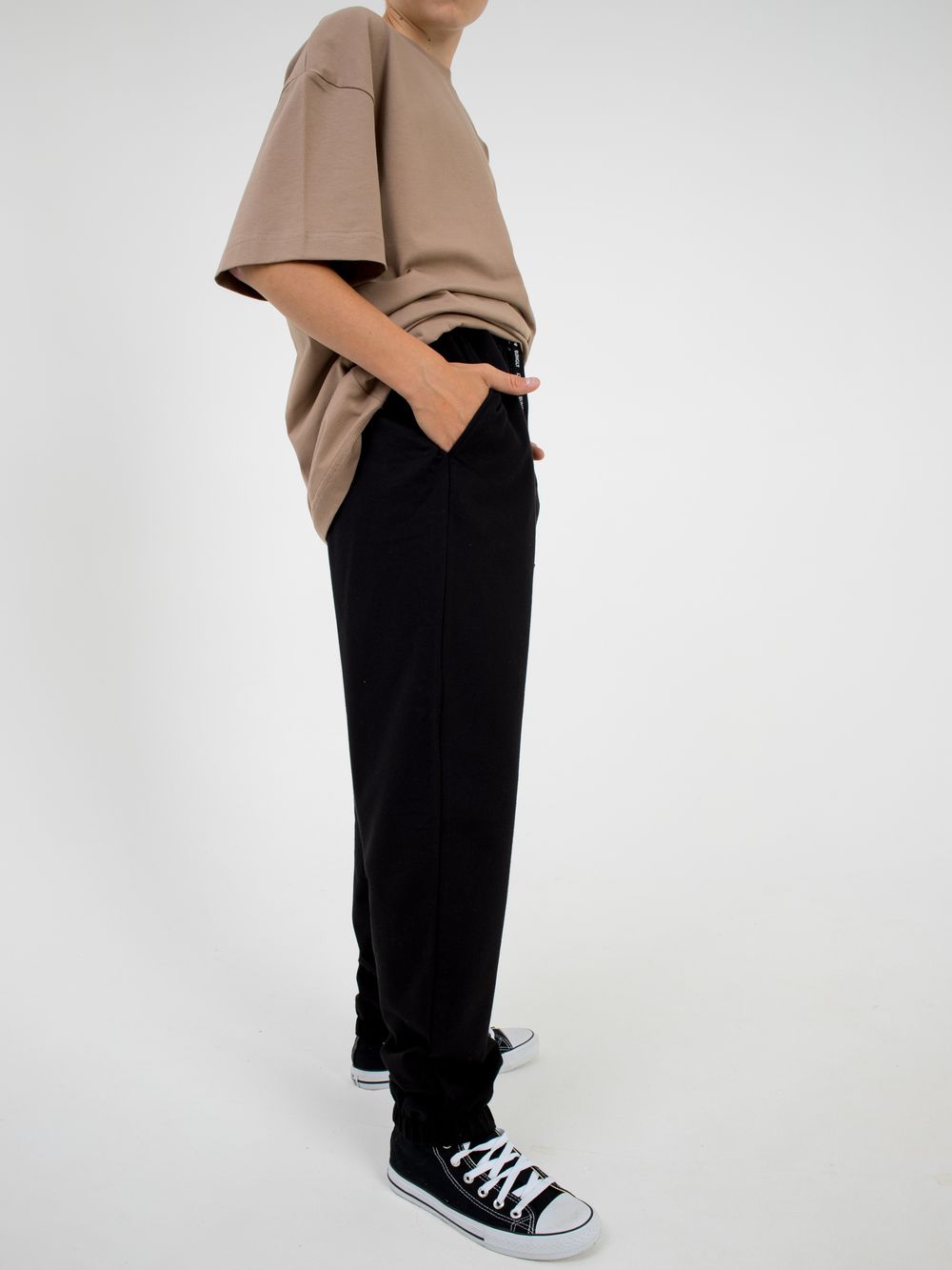 Джоггеры с карманами "УГОЛЬ" облегченные