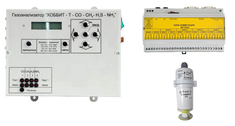 Хоббит-Т-О2 газоанализатор многоканальный на кислород с цифровой индикацией стационарный