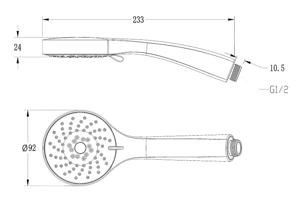 Душевая лейка LEMARK LM0813C 3-функциональная