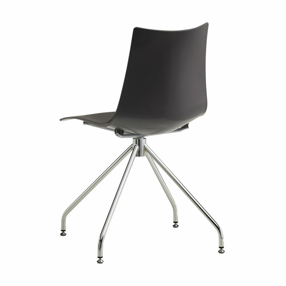 Стул пластиковый вращающийся Scab Design Zebra Technopolymer, хром, антрацит