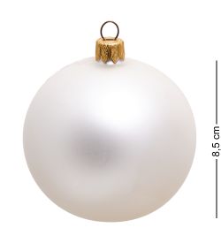 НФШ-1045/3 Ел. украшение Шар «Дети на горке» белый 85 мм