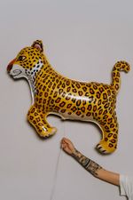 F Шар фигура Леопард (чёрный), 37"/93 см, 1 шт.