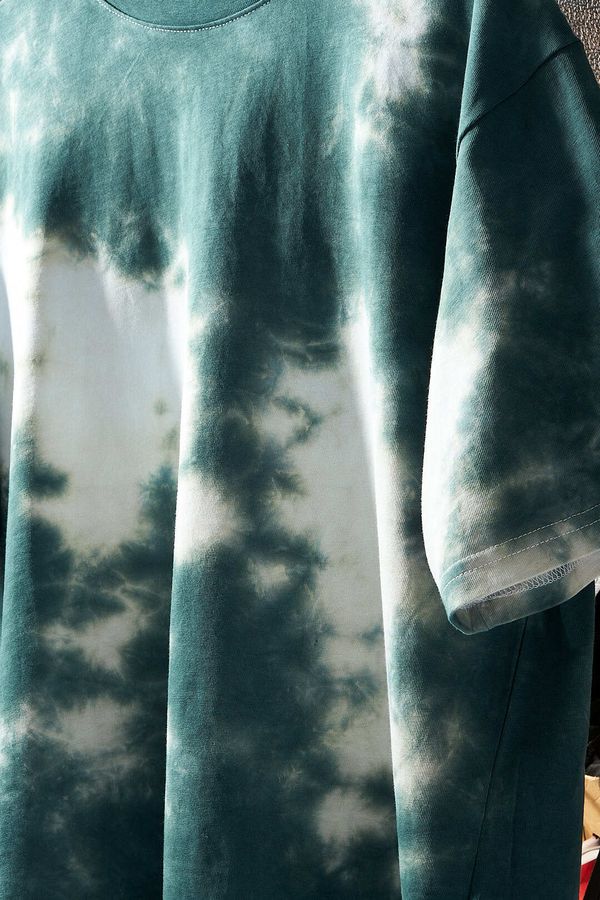 Футболка Тай-дай зеленая - фото 12