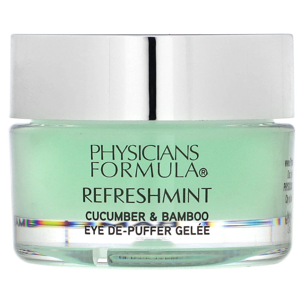 Physicians Formula, Refreshmint, гель для снятия отеков вокруг глаз, с огурцом и бамбуком, освежающий, 12,8 г (0,45 унции)