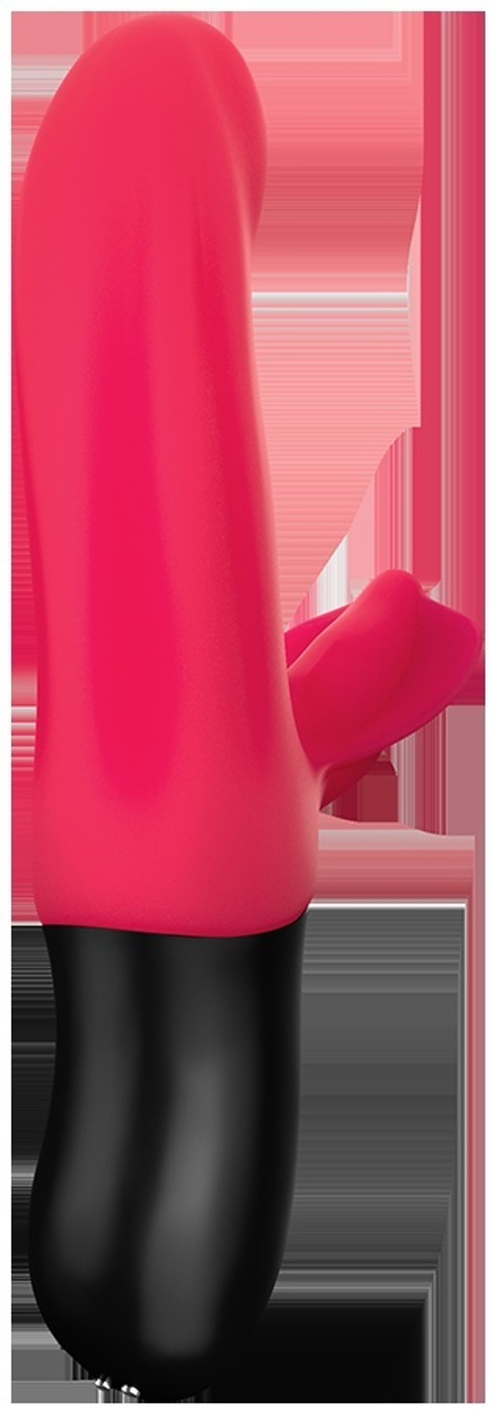 Красный пульсатор с клиторальным лепестком Bi Stronic Fusion - 21,5 см. (Цвет: красный)