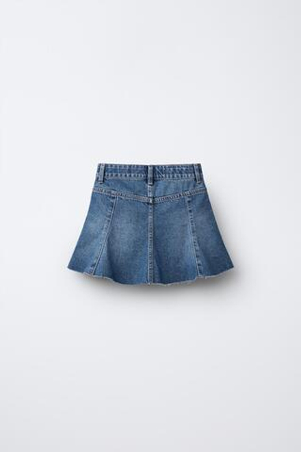 ZARA ДЖИНСОВАЯ ЮБКА, ВЫЦВЕТШИЙ СИНИЙ