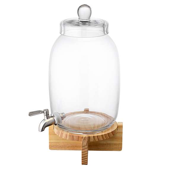 Диспенсер для напитков на деревянной подставке flo, 5,4 л