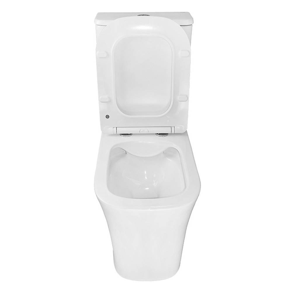 Унитаз-компакт Azario ANTEO SQUARE 385х630х820 напольный, безободковый, с быстросъемным сиденьем микролифт (AZ-1218A)