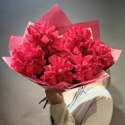 Букет из французских роз "Малина"