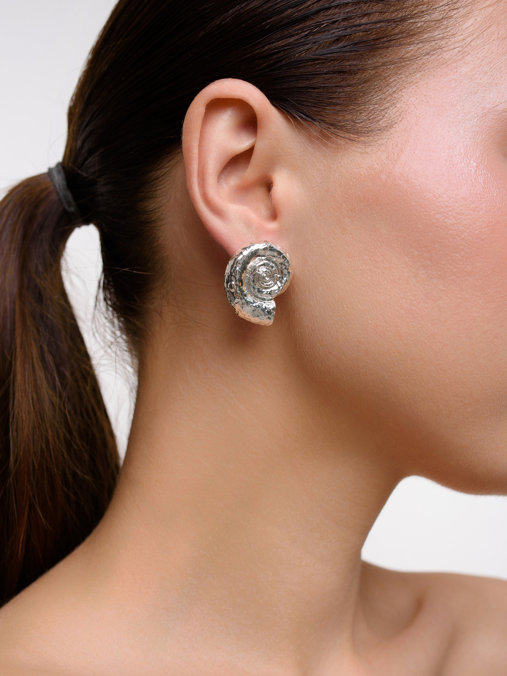 Серьги "Shell Matt" Silver