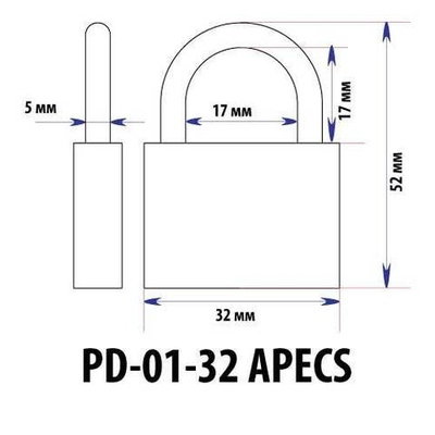 Апекс PD-01-32 (MBC-123) Замок навесной (240,6) (арт. 12759)