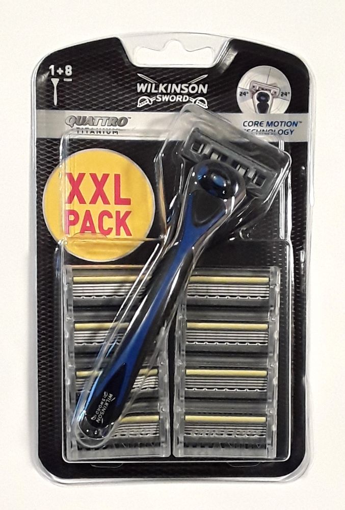 Wilkinson Sword станок Quattro Titanium +9 кассет core motion technology