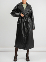 Пальто из экокожи на утеплителе Alpolux