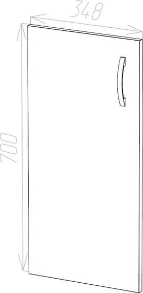 Дверь низкая из ЛДСП Стандарт Про дуб сонома