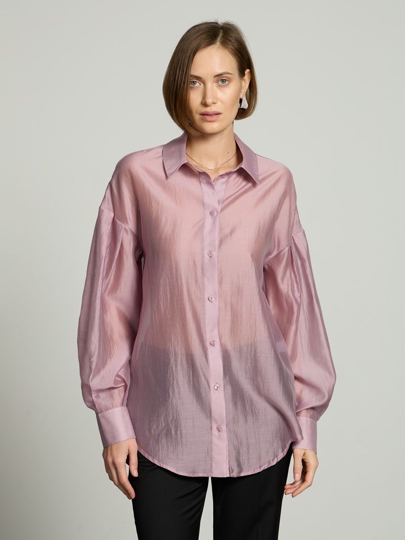 Рубашка Барокко сиреневый шифон