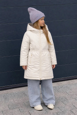 Пальто демисезонное для девочки "HN-9" ваниль