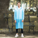 Дождевик 65*115см, голубой,PEVA