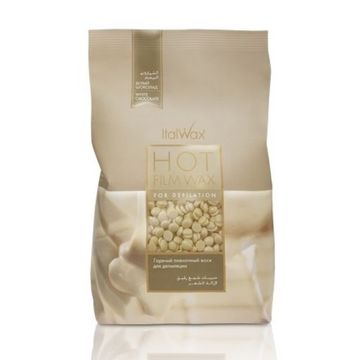 Воск горячий (плёночный) Italwax 1 кг. гранулы Белый шоколад