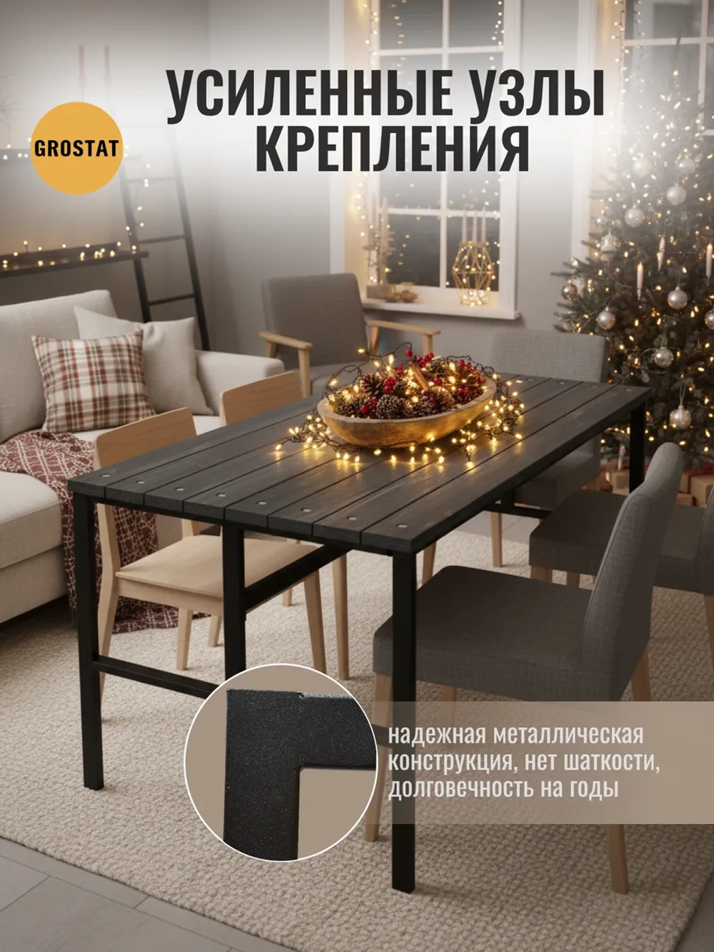 Стол садовый обеденный для дачи