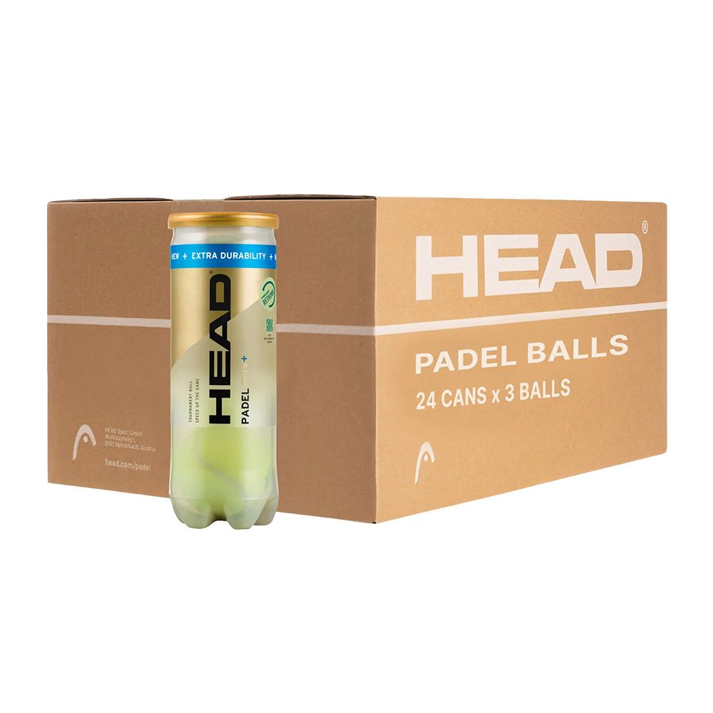 Мяч для падела HEAD Padel Pro S+, 540303, уп.3 шт, войлок,нат.резина,желтый