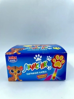 Карамель на светящейся палочке Лучистик Тигриная Лапка, 30шт