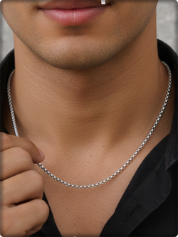 Стальная цепочка длина 50см Stainless Steel (нержавеющая сталь).