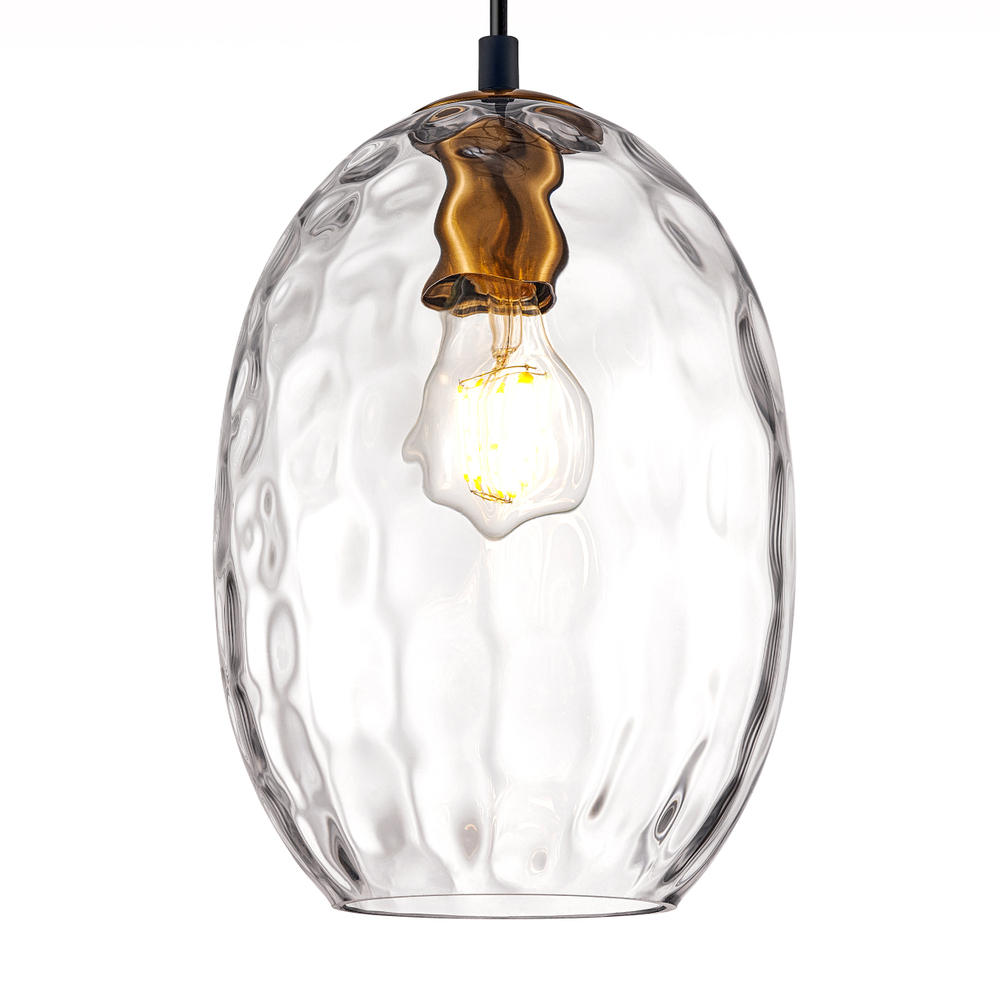 806120 Подвес NUBELLA 1х12W (led) E27 ЧЕРНЫЙ/БРОНЗА/ПРОЗРАЧНЫЙ