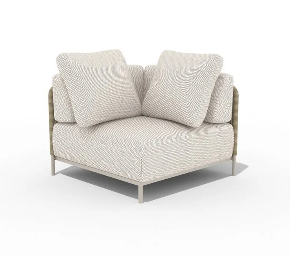 "Мальдивы" трансформирующаяся лаунж-зона из искусственного ротанга, цвет соломенный