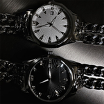 KIOSK Silver Luxury American Fossil Quartz Movement Stainless Steel Watchband Watch Unisex White Dial