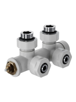 Узел нижнего подключения Royal Thermo Design PRO 15мм угловой М30х1,5 (белый)