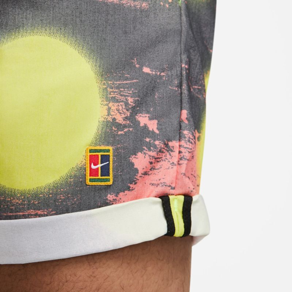 Мужские теннисные шорты Nike Dri-FIT Heritage Print Tennis Shorts - volt