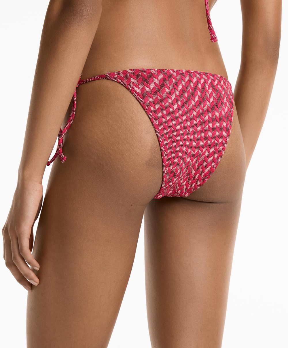 OYSHO Трусы-бикини со средней степенью закрытия из жаккарда, фуксия