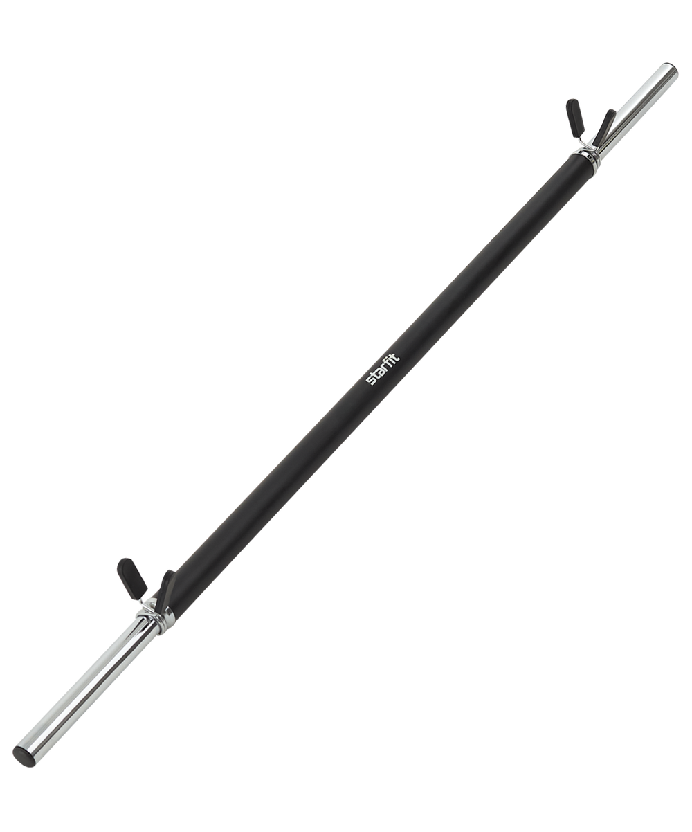 Гриф для аэробики BB-104 d=25 мм, неопреновый, с пружинными замками, черный, 120 см
