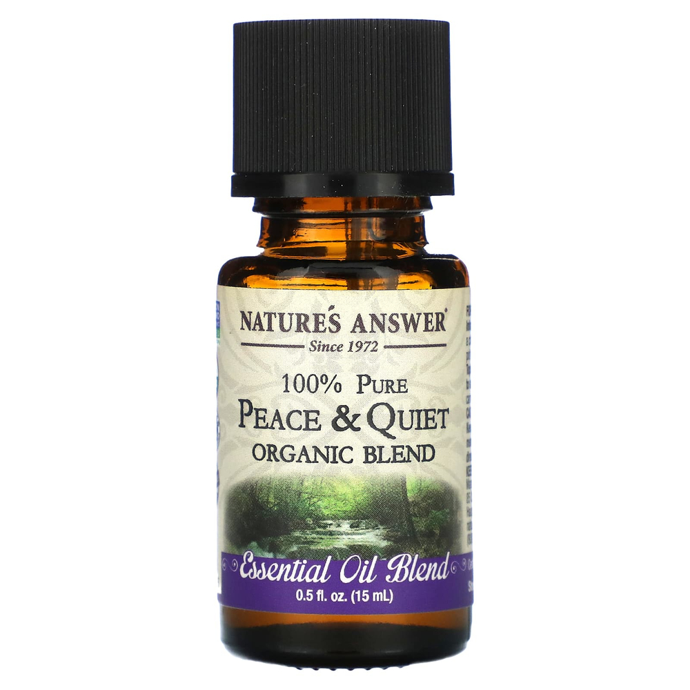 Nature's Answer, на 100% чистая органическая смесь эфирных масел, Peace & Quiet, 15 мл (0,5 жидк. унции)