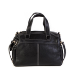 Сумка женская средняя кожаная 29х16х13 см чёрная 9771 Black