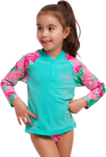 Купальник FUNKITA Toddler Girl's Tropic Palm Zippy Rash Vest