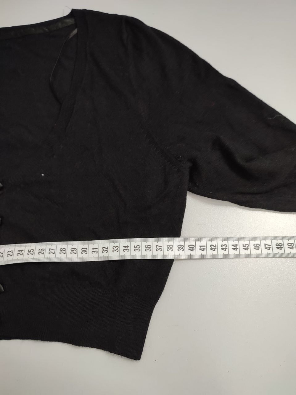 Топ на пуговицах черный 44 размер
