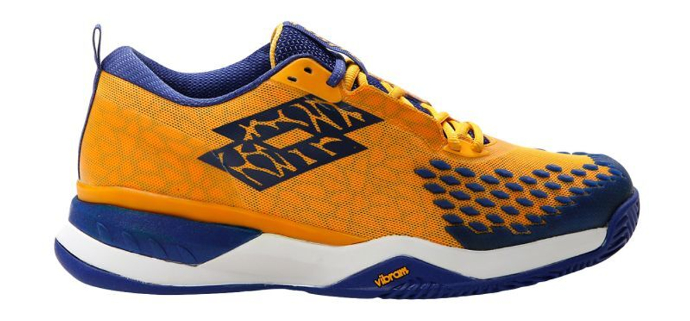 Мужские кроссовки теннисные Lotto Raptor Hyperpulse 100 Clay M - saffron/sodalite blue