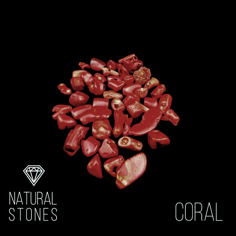 Камень натуральный, Coral, 100гр 10-30мм
