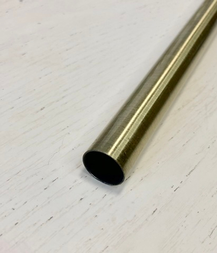 Карниз кованый "Заглушка плоская" d16/16 мм двухрядный, цвет антик