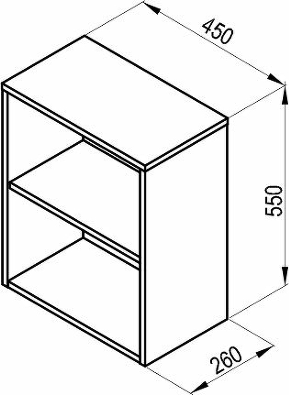 Подвесной шкаф Ravak SB Natural 45 X000001055 Белый глянец