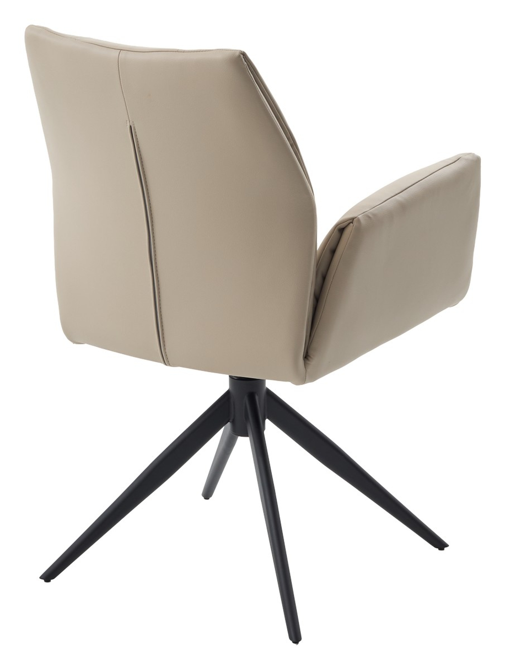 Стул М-City DISAUR Йозеф (Yozef) поворотный на поворотный на 360 градусов, Hf017-02 Бежевый, Экокожа, Черный